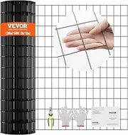 VEVOR Hardware Cloth, 36'' x 50' Galvanized Wire Mesh Roll, 16 Gauge Chicken Wire Fence Roll, Vinyl Coating Metal Wire Mesh for Chicken Coop Barrier, Rabbit Snake Fences, Poultry Enclosures