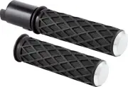 Arlen Ness Diamond Fly-by-Wire Handlebar Grips w/Chrome End Cap (500-059)
