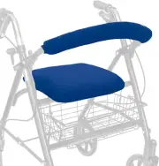 Top Glides Universal Rollator Walker Seat and Backrest Covers (Blue)
