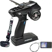 DUMBORC-X6 2.4Ghz 6 Channel RC Transmitter with Gyro Inside Receiver Low Power Alarm and Out of Control Protections Radio Controller for Remote Car/Boat/Tank Mixed Mode Remote Controller