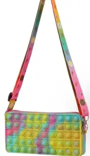 Zerunyiw Pop Purse Fidget Toys, Crossbody Shoulder ​Bag