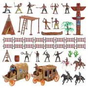1 Set Miniature Indians Models Character Model Decorations Cowboys Indians Figures Simulation Indians Model xi 11.00X7.50X7.50CM