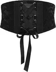 [BlackButterfly] 5.5 Wide Corset Waspie Elastic Lace Belt