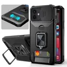 For iPhone 13 Pro Max/12/Pro/Samsung Armor Case Stand Ring Shockproof Hard Cover
