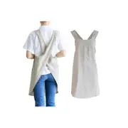 Cross Back Aprons Cotton Apron with Pockets for Kitchen Housework Flower Shop-Khaki