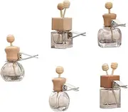 GANAZONO 5Pcs Car Aroma Bottle Decorative Aromatherapy Diffuser for Essential Oils Fragrance Bottles with Clip for Car Home Office for Freshening Air and Creating
