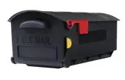 Architectural Mailboxes Patriot Large Plastic/Post Mount Mailbox-Black USA Made