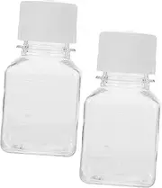 iplusmile 2pcs 125ml Plastic Graduated Serum Sealing Bottles Reagent Vials for Laboratory Use Plastic Serum Containers