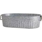 Better Homes & Gardens - BH28-056-099-21 Oval Galvanized Tub, 20.27" L x 11.22"