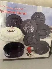 8 Piece Springform Pan Set Non-stick Holiday/Special Occasions Bake Set VG