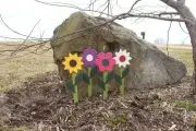NEW! AmishToyBox.com Decorative Flower Stake for Yard and Garden Décor,...