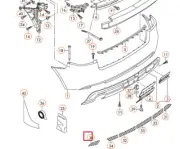OEM AUDI A3 S3 8P REAR DIFFUSER DOUBLE PIPE INSIDE TRIM 8P0807819A01C GENUINE (for: Audi)