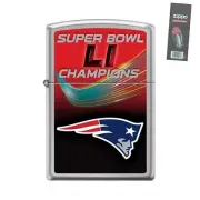 Zippo 29518 New England Patriots Super Bowl LI Champions Lighter + FLINT PACK