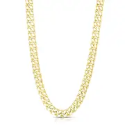 14k Yellow Gold Miami Cuban Link Chain Necklace, Width 6mm