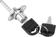 Rustproof, Durable Filing Cabinet Lock, 2-Part Drawer Lock, Desk Cabinet for(19mm Silver Single Lock)