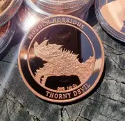 Copper Coin 1 Troy Ounce - Great White Bullion - Australian Thorny Devil