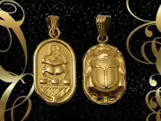 Hallmark Egypt Egipto Египет Ägypten Pharaonic Gold Scarab king tut ankh Amon