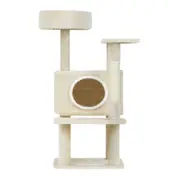 Cat Tree Scratching Post Tower Scratcher 90cm Wood Condo House Bed Trees Stand
