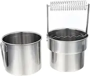 KALLORY Stainless Steel Paint Brush Basin Portable Brush Washing Container for Watercolor and Gouache Lightweight Artist for Easy Storage and Use