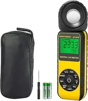 Handheld Light Meter, AOPUTTRIVER AP-881E Digital Illuminance Light Meter with 0.01~300,000 Lux (0.01~30,000 FC), Foot Candles Luxmeter with 270º Rotated Sensor with Temp(℃/℉) and Backlit for Plants