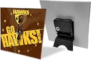 Licensed AFL Team Mini Analogue Glass Desk Mantle Clock - Hawthorn Hawks