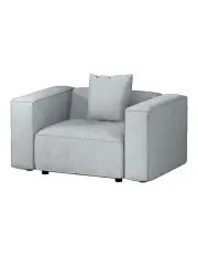 [Artiss] 1-Seater Chaise Modular Sofa Set in Grey