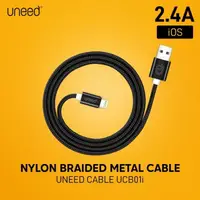 在飛比找蝦皮購物優惠-Uneed 尼龍閃電 USB 數據線新 iOS 兼容 UCB