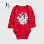 GAP 嬰兒裝 GAP X DISNEY迪士尼聯名 長袖包屁衣-紅色(650246)