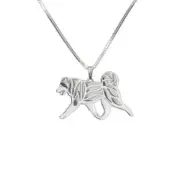 925 Sterling Silver Labrador Retriever Necklace Gift For Dog Lovers Pet Rare