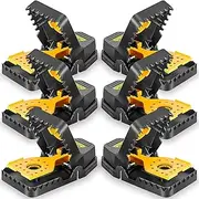 [CANAANIN] Rat Trap Mouse Trap That Work Multi Heavy-Duty Reusable Indoor-Outdoor Snap Trap Quick Effective Sanitary Safe, Pest Control for Rodent Mouse Mice (Upgrade Lage 6Pack)