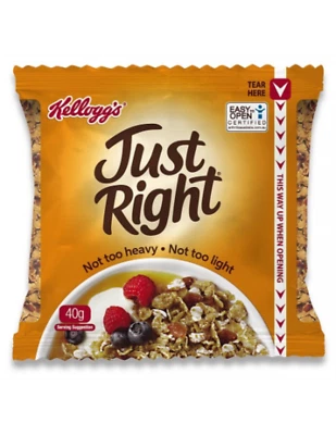 Kelloggs Just Right Sachets 30 X 40gr Carton