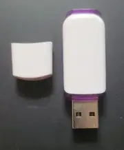 White & Purple USB 2.0 Flash Drive Memory Stick Thumb 16Gb W Cap