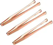 CONGARTENO 3Pcs Stainless Steel Sugar Cube Tongs Slip Ice Clips for Serving Tea and Appetizers Portable Multi Purpose Tongs Finish