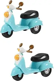 BESTOYARD 2pcs Vintage Style Motorbike Model Mini Motorbike Ornament Desktop Simulation Bike Craft