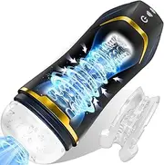 Sucking Masturbator Sex Toys – Upgraded Male Sex Toy Automatic Male Masturbators Cup with 10 Vibration & Suction Modes Adult Toys, Mens Penis Pump Stroker Pocket Pussy with 3D Textured for Men