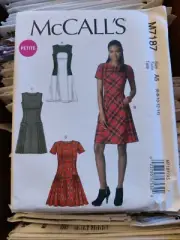 ⭐️MCCALLS M7187 4 STYLES SEMI-FITTED DRESS SEWING PATTERN, SZ A5(6-14)- UNCUT/FF