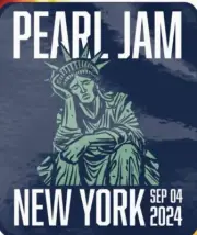 PEARL JAM STICKER MSG NYC 9/4/2024 MADISON SQUARE GARDEN NEW YORK STATUE LIBERTY
