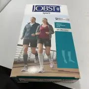 BSN JOBST Sock Knee High, 20-30 mmHg, Closed Toe, Large Grey Unisex