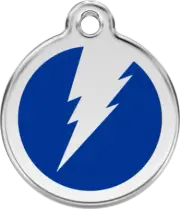 Red Dingo Flash Dark Blue Tag - Lifetime Guarantee - Cat, Dog, Pet ID Tag Engrav