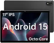 ApoloMedia 11" Tablet, 2025 Android 15 with Octa-core Processor, 8GB+128GB, 1TB Expandtion, 7000mAh Battery, HD IPS Large tableta,WiFi 6&BT5.0, Support GMS(Gray, Case Included)