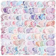 Elephant Stickers,100 PCS Elephant Vinyl Waterproof Decals for Water Bottles Computer Bicycle Skateboard Luggage Phone Pad Laptop Kids Teens Stickers Pack