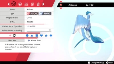 Event Shiny Galarian Arcticuno Pokemon Sword & Shield / Home - READ DESCRIPTION!