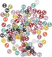 Operitacx 100pcs Mini Craft Buttons Resin Round Elegant for Doll Sewing Add Charm to Doll Outfits