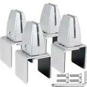 4 Packs Sneeze Guard Support Aluminum Vertical Partition Board Clamp Acrylic ...