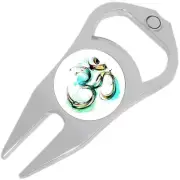 Watercolor Ohm Golf Ball Marker Divot Repair Tool Bottle Opener