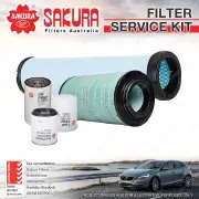 Sakura Oil Air Fuel Filter Service Kit for Hino Ranger Pro 8Z GT1J 8.0L TD 03-08