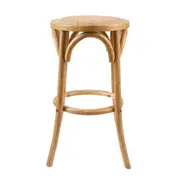 Café Kitchen Bar Stool - Oak/Rattan