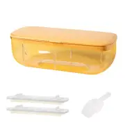 Press Type Silicone Square Ice Mold Ice-Cube Trays Lid Mold Storage Box7839