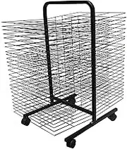 Art Drying Rack, Wire Work Display Rack, Home School and Studio Magazines, Paper, Picture Albums and Other Works Display Storage 30/35/38/50 Layers (Size : 50 Floors)