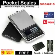 0.01 DIGITAL POCKET KITCHEN SCALES JEWELLERY ELECTRONIC milligram micro mg 500g